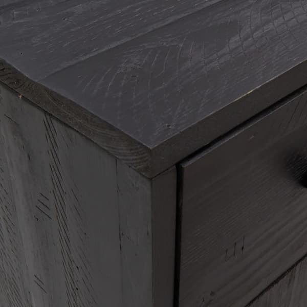 Senkki musta 110x35x70 cm täysi mänty