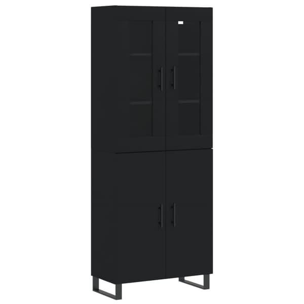 Kaappi musta 69,5x34x180 cm tekninen puu