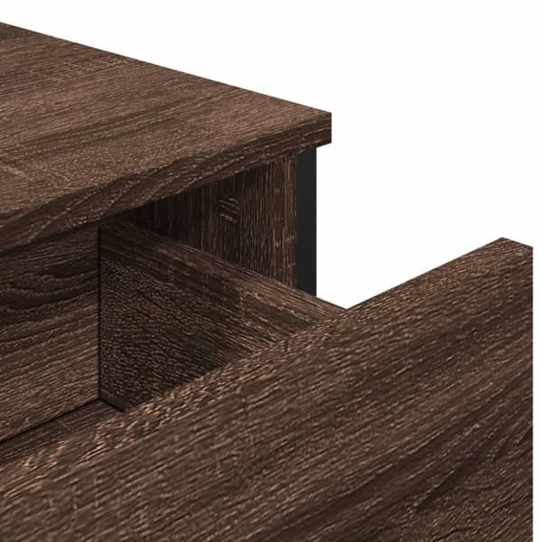 skænk 97x32,5x74,5 cm konstrueret træ brun egetræsfarve