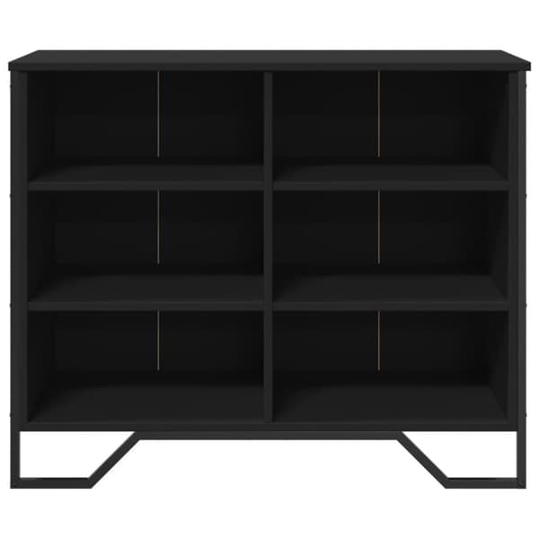 Skänk svart 91x35,5x74,5 cm konstruerat trä