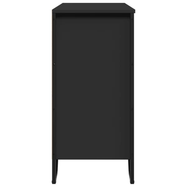 Skänk svart 91x35,5x74,5 cm konstruerat trä