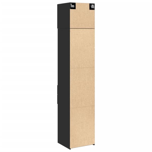 skab 45x42,5x225 cm smalt konstrueret træ sort