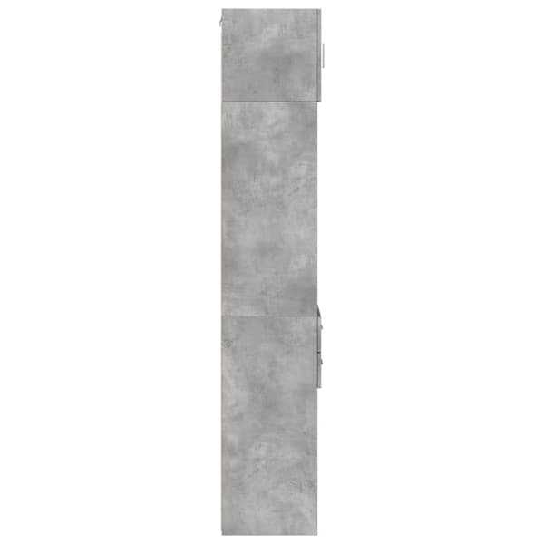 Säilytyskaappi kapea betoninharmaa 40x42,5x225 cm tekninen puu