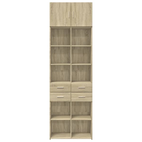 skab 70x42,5x225 cm smalt konstrueret træ sonoma-eg