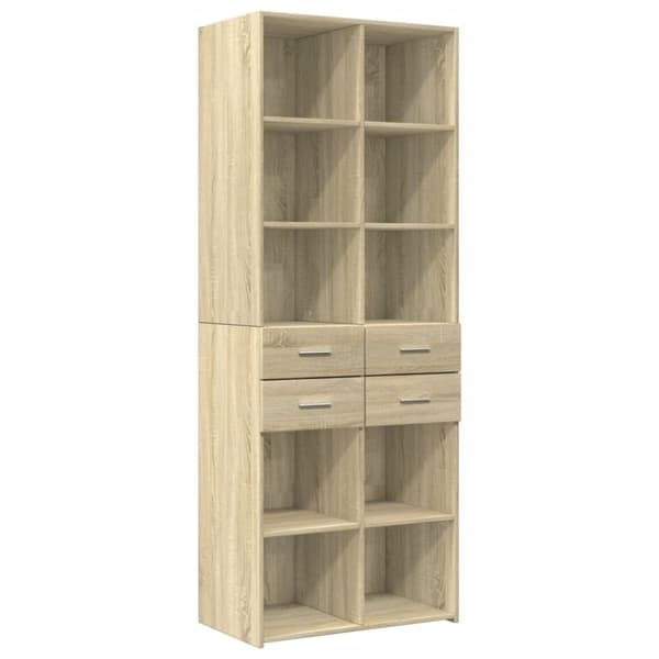 skab 70x42,5x225 cm smalt konstrueret træ sonoma-eg