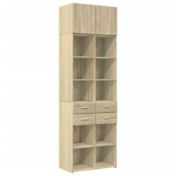 skab 70x42,5x225 cm smalt konstrueret træ sonoma-eg