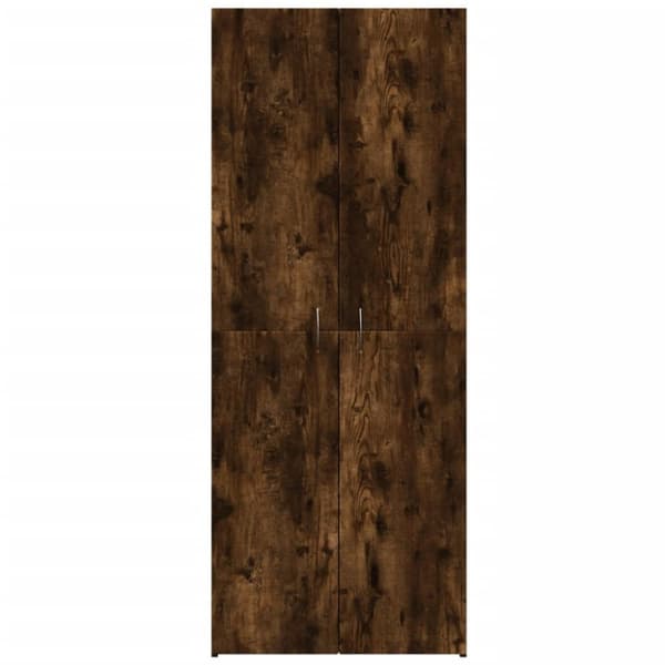 Dokumentskåp rökfärgad ek 60x32x153 cm konstruerat trä