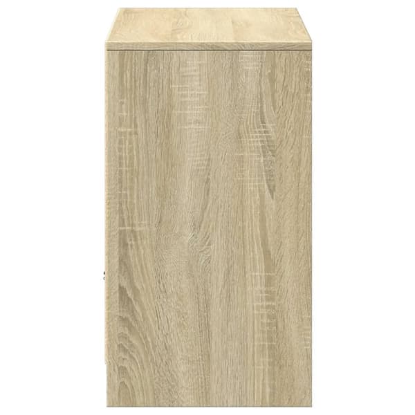 TV-taso LED-valoilla Sonoma-tammi 91x34x61 cm tekninen puu
