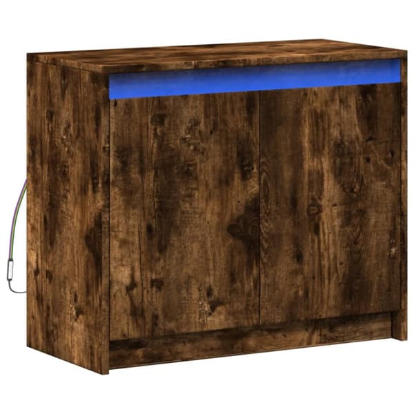 Senkki LED-valoilla savutammi 72x34x61 cm tekninen puu
