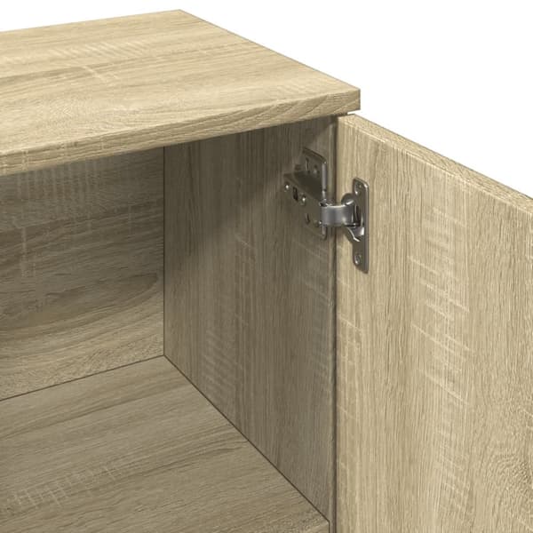 skænk 90,5x29,5x65 cm konstrueret træ sonoma-eg