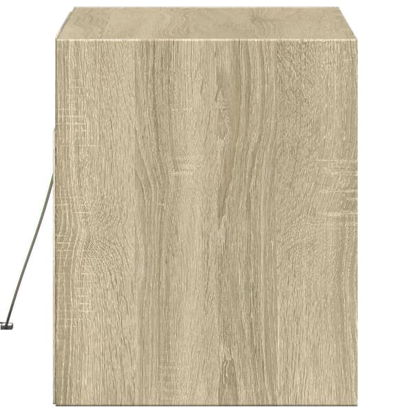 Väggmonterad tv-bänk LED sonoma-ek 80x31x35 cm