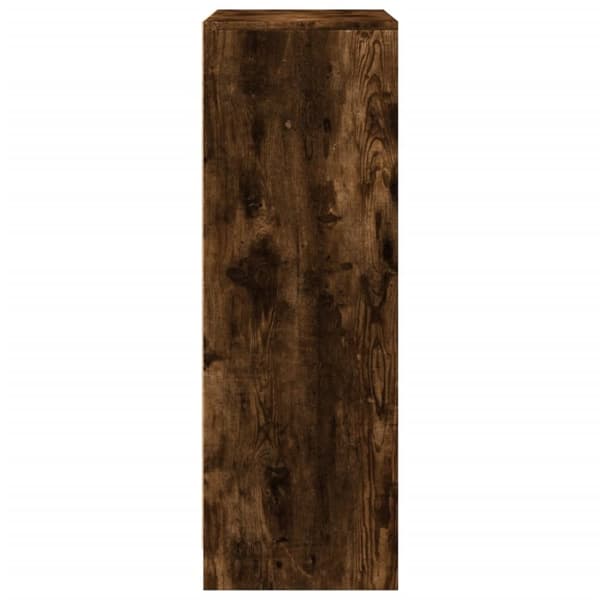 slab med LED 77x34x100 cm konstrueret træ røget egetræsfarve