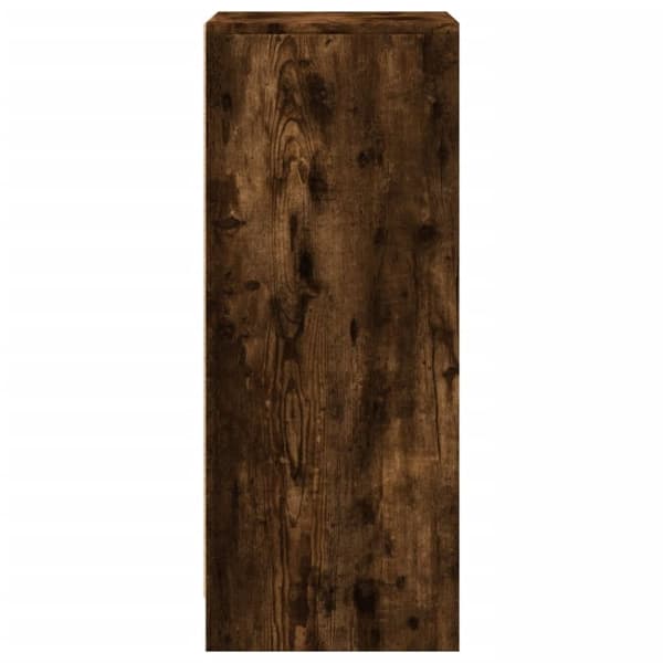 skab med LED-lys 42,5x34x85 cm konstrueret træ røget eg