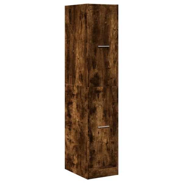 apotekerskab 30x41x144,5 cm konstrueret træ røget egetræsfarve