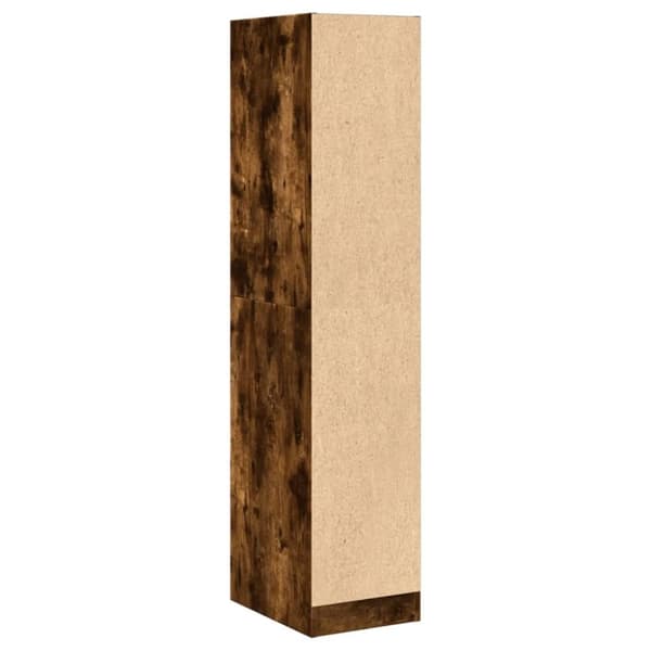 apotekerskab 30x41x144,5 cm konstrueret træ røget egetræsfarve
