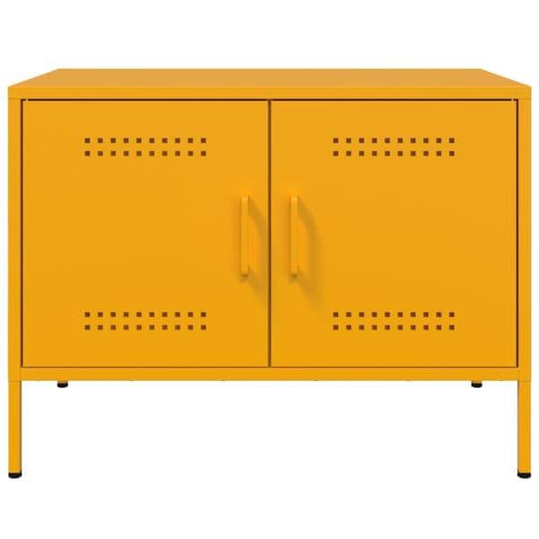 TV-skåp senapsgul 68x39x50,5 cm stål
