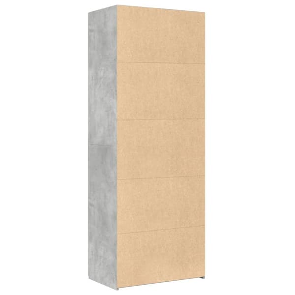 Högskåp betonggrå 70x42,5x185 cm konstruerat trä