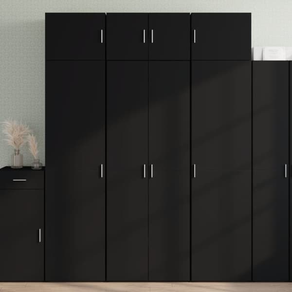 skab 70x42,5x185 cm konstrueret træ sort