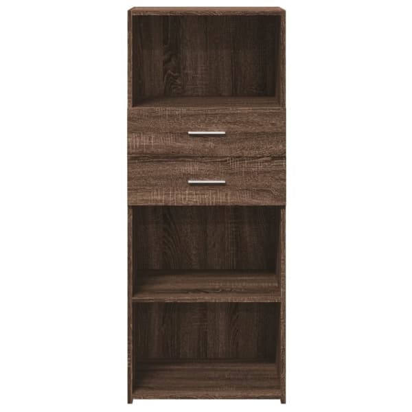 højskab 50x42,5x124 cm konstrueret træ brun egetræsfarve