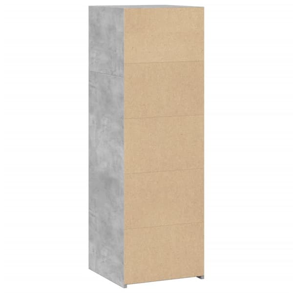 reol 40x41x124 cm konstrueret træ betongrå