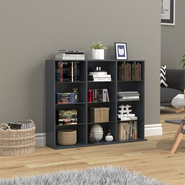 ZilasL hylle 12 hyller antracitt.