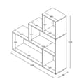 Miniatyrbilde 5 av 5: DubilaM hylle 4 hyller antracitt.