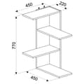 Miniatyrbilde 4 av 4: Balos hylle vegghengt 4 hyller svart, eik dekor.