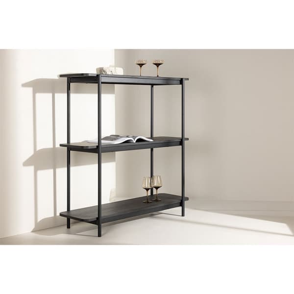 Heim hylle 120 cm 3 hyller svart.