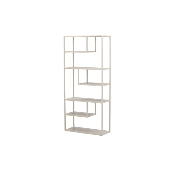 Staal hylle 6 hyller beige.