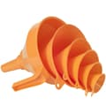 Miniatyrbillede 1 af 2: Sæt med universelle HDPE-tragte 50-75-100-120-150-160 mm orange