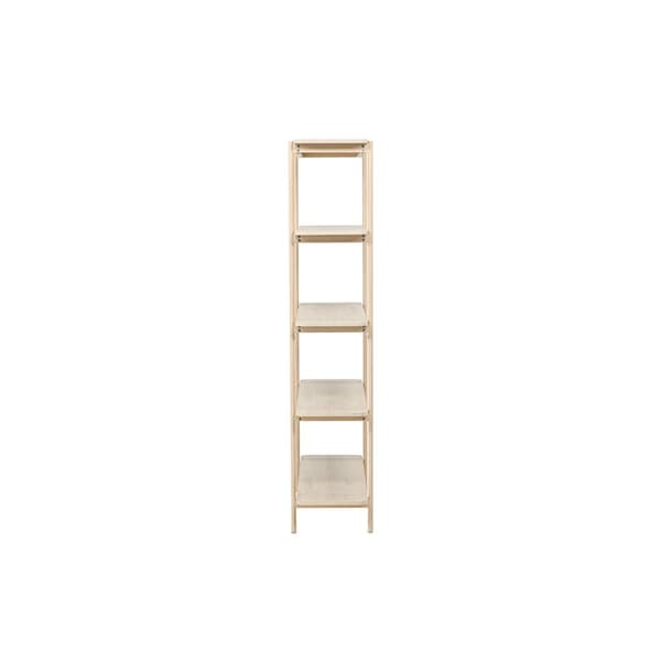 Heim reol 190cm 5 hylder whitewash.