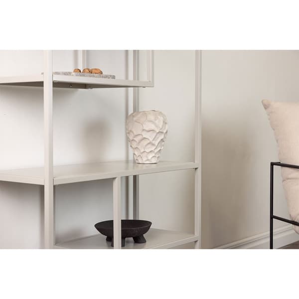 Staal reol 6 hylder beige.
