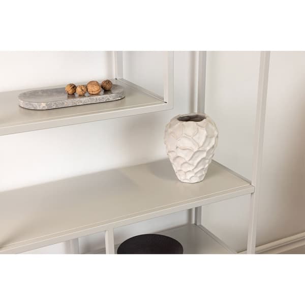 Staal reol 6 hylder beige.