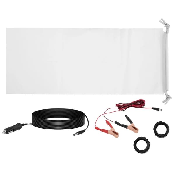 Akkukäyttöinen polttoainetankkauspumppu 50 cm letkulla, 3 adapteria, 12 l/min DC 12 V