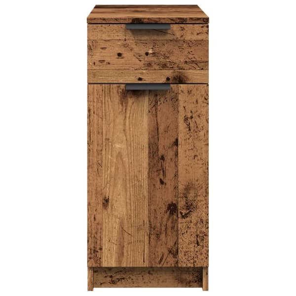 skab til skrivebord 33x50x75 cm konstrueret træ antikt træ