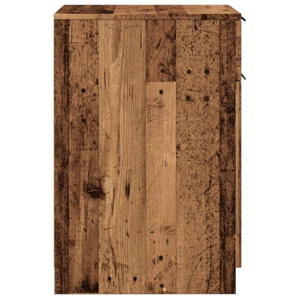 skab til skrivebord 33x50x75 cm konstrueret træ antikt træ