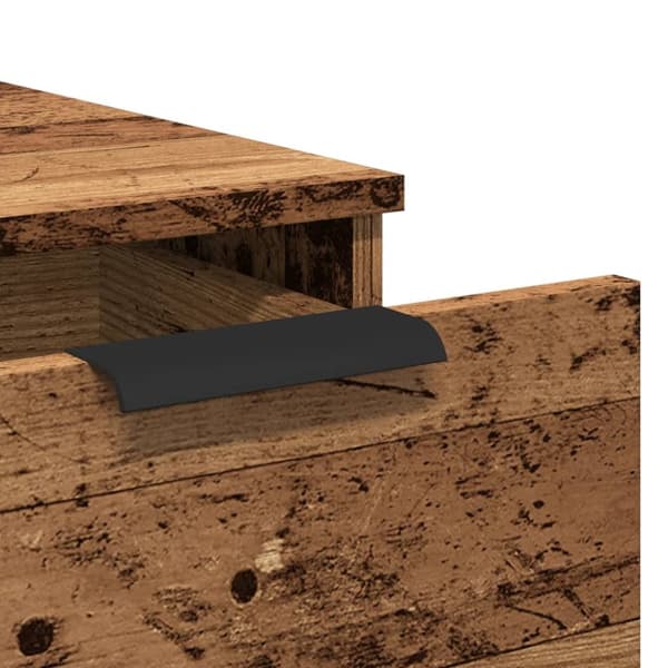 skab til skrivebord 33x50x75 cm konstrueret træ antikt træ