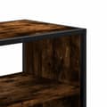 Miniatyrbild 8 av 10: Tv-bänk rökfärgad ek 100x31x39,5 cm konstruerat trä och metall