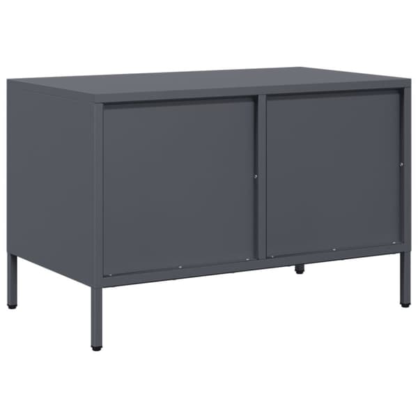 tv-bord 68x39x43,5 cm koldvalset stål antracitgrå