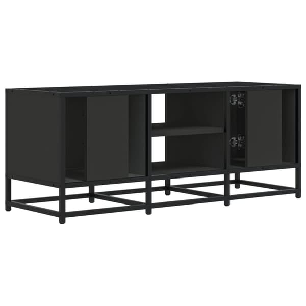 tv-bord 100x35x41 cm konstrueret træ og metal sort
