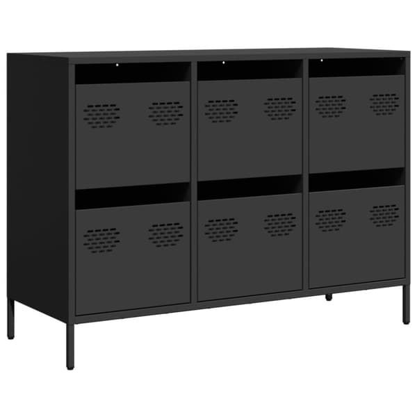 skænk 101,5x39x73,5 cm koldvalset stål sort