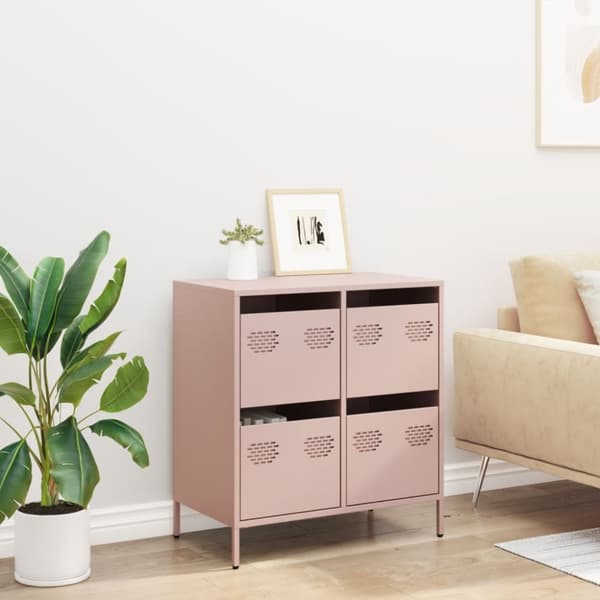 Kaappi Pinkki 68x39x73,5 cm Kylmävalssattu teräs