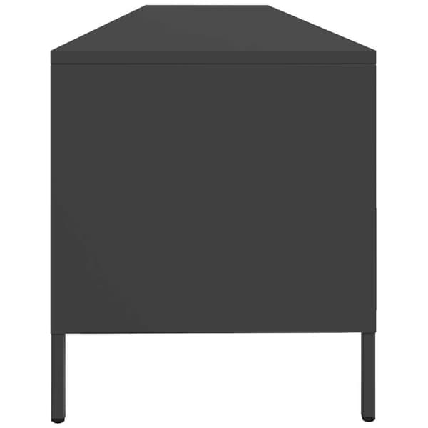 TV-teline musta 202x39x43,5 cm kylmävalssattua terästä