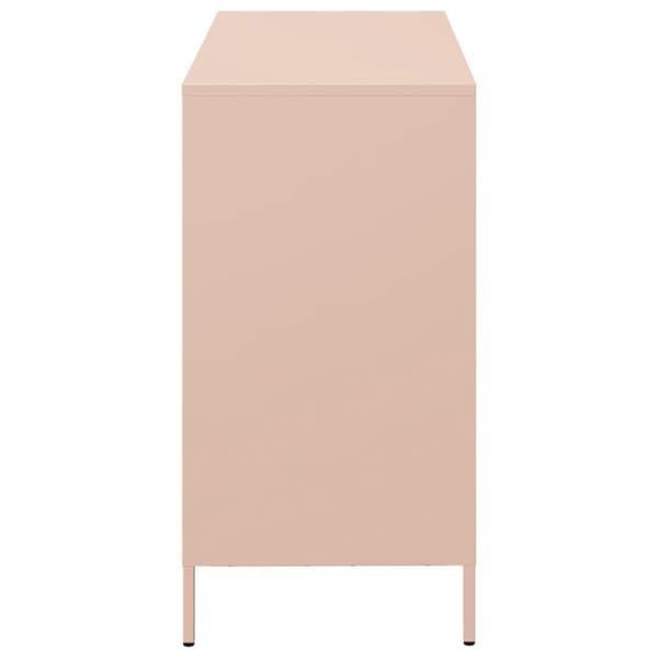 kaappi vaaleanpunainen 101,5x39x73,5 cm kylmävalssattua terästä