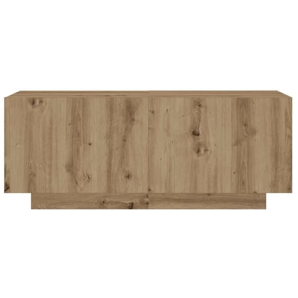 TV-bänk med LED-lampor artisan ek 100x35x40 cm konstruerat trä