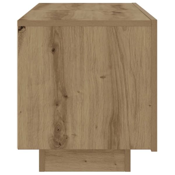 TV-bänk med LED-lampor artisan ek 100x35x40 cm konstruerat trä
