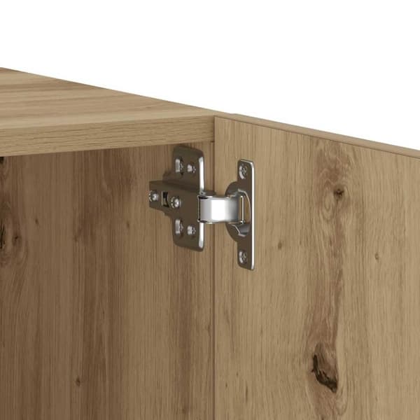 TV-bänk med LED-lampor artisan ek 100x35x40 cm konstruerat trä