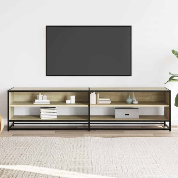 tv-bord 180,5x40x46 cm konstrueret træ sonoma-eg