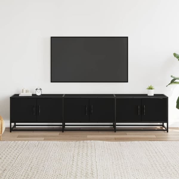 TV-taso musta 180x35x41 cm tekninen puu