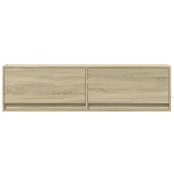 TV-seinäkaappi LED-valoilla Sonoma-tammi 140x31x38 cm